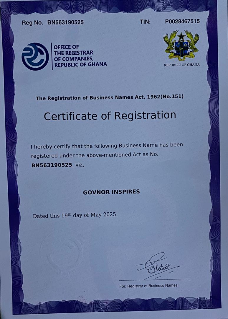 Registration Certificate 1